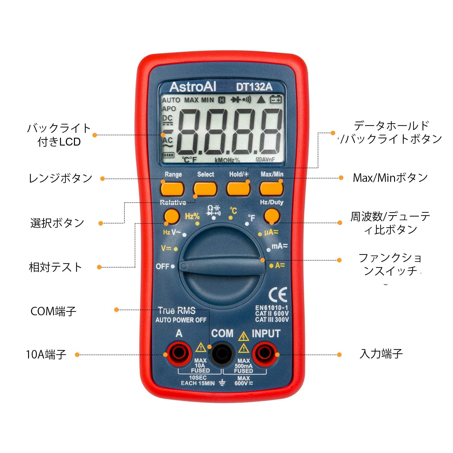 Amazon.co.jp: AstroAI デジタルマルチメーター 4000カウント